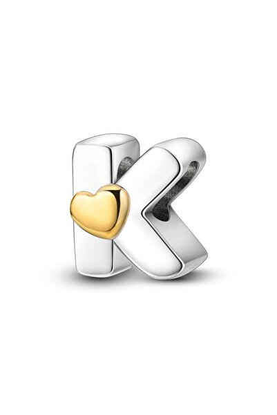 Choice KJC874-K يناسب أساور كيكاولا الأصلية عيار 925، سلسلة "الحب" المكونة من 26 حرفًا إنجليزيًا، خرزات فضية