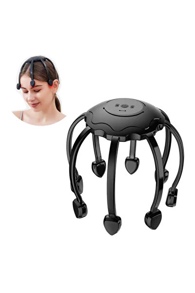 Coverzone Ahtapod Model Baş Masaj Aleti Şarjlı Fizyoterapi Kafa Masajı Rahatl...