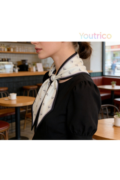 Youtrico وشاح حريري منقوش، عصابة رأس ورقبة مزدوجة الجوانب، أجواء الخريف والشتاء