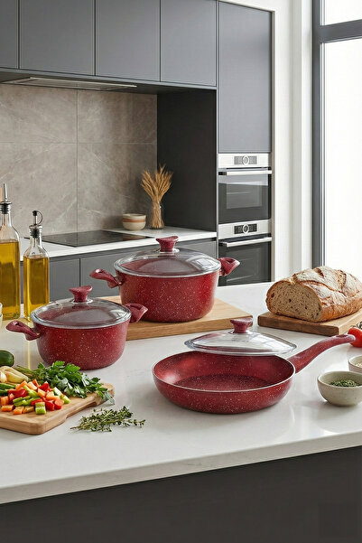 Gökdil 7 PRÇ SET 20-24 DERİN TENCERE 26 BASIK TENCERE 26 TAVA