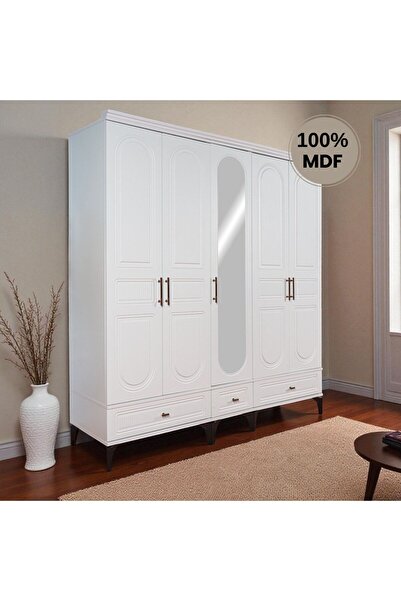 comiet Slope 5 kapaklı ayaklı tasarım country gardırop