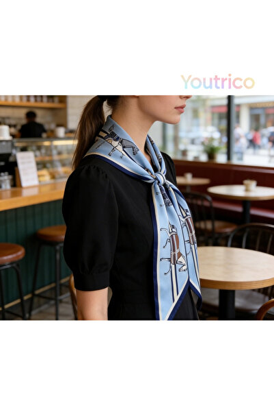 Youtrico وشاح حريري منقوش، عصابة رأس ورقبة مزدوجة الجوانب، أجواء الخريف والشتاء