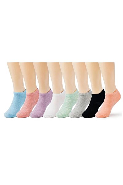 UZARLAR ÇORAP 8'li Ekonomik Paket SOFT Renkli Kadın Patik Çorap