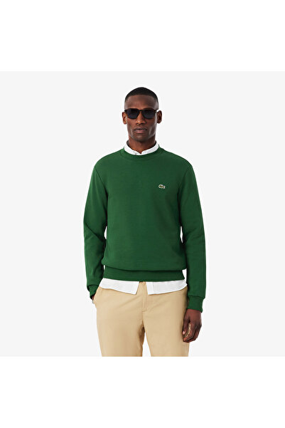Lacoste Erkek Classic Fit Bisiklet Yaka Yeşil Sweatshirt