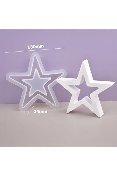 Choice قالب سيليكون ثلاثي الأبعاد على شكل نجمة مجوفة، رقم 1608560-L، لصنع زين...