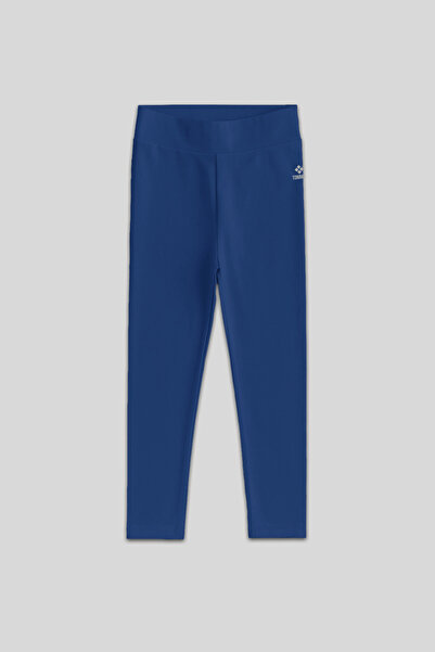 TOMMY LIFE İndigo Yüksek Bel Dar Paça Kız Çocuk Tayt - 75047