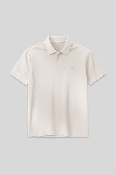 TOMMY LIFE Ekru Standart Kalıp Basic Polo Yaka Erkek T-Shirt - 87748