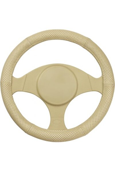 Mega Drive Husă volan din piele perforată naturală, bej, 37-39 cm