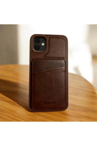 SELVİ İphone 11 suni deri cüzdanlı