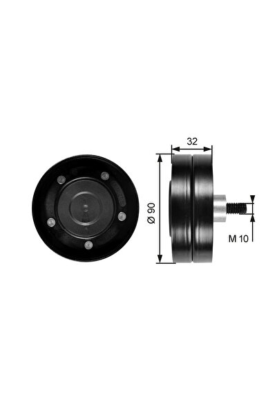 GATES Rola Ghidare/conducere, Curea Transmisie Daf 75 Cf 1998-2006 Diesel