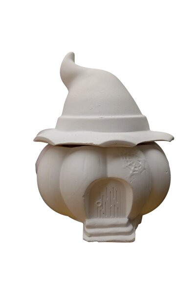 escoines koleksiyon Escoines Cadı Şapkalı Bal Kabağı Dekoratif Biblo Boyanabi...