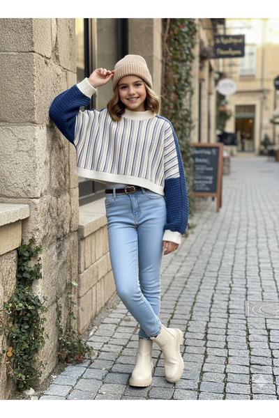 nk kids 10-16 Yaş Azul Kazak İndigo (Garson Boy)