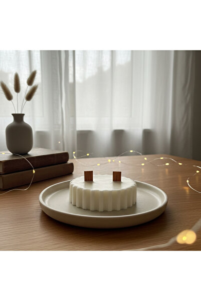 Ahşap Fısıltısı -Doğal Soya Mum-Naturel Soy Wax Candle-Dekoratif-Kokusuz