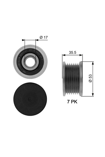 GATES Sistem Roata Libera, Generator Dacia Logan Mcv Ii 2013-2024 Benzina