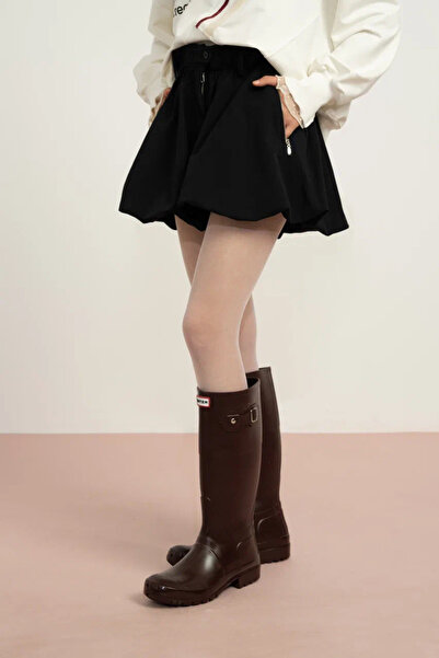 LOCO LOCO Paraşüt Kız Balon Şort Etek - Siyah