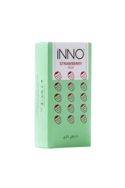 Inno Aino Strawberry Condoms - 12 Pieces