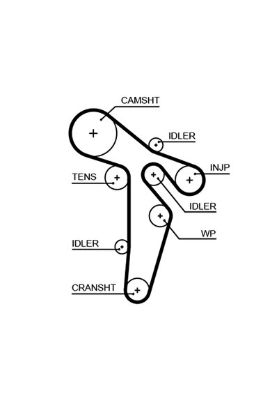 GATES Curea De Distributie Vw Multivan T6 (sgf, Sgm, Sgn, Shm, Shn) 2015-2019 Diesel