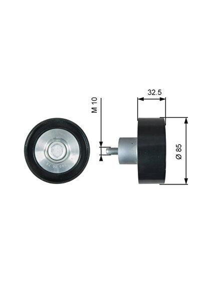 GATES Rola Ghidare/conducere, Curea Transmisie Mercedes-benz Unimog 405 Heavy...