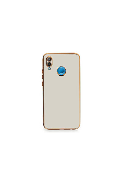 AKSEFİZZ Huawei P20 Lite Kılıf Parlak Soft Yüzeyli Kamera Korumalı Altın Kena...