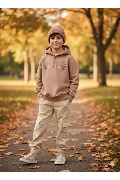 nk kids طقم بنطلون كارجو رياضي من نك 8-14 موزايك مكون من قطعتين