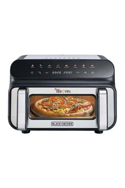 Black&Decker BLACK+DECKER 5-in-1 Pizza Grill Aerofry Oven, 10.5L, LED Touch, 8 Presets