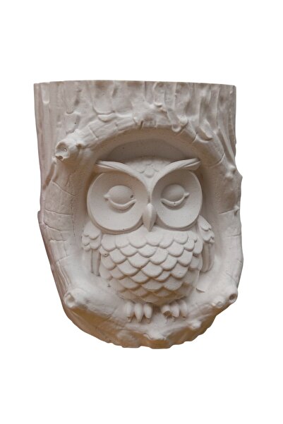 escoines koleksiyon Escoines Ağaç Kavuğunda Uyuyan Baykuş Figürü Dekoratif Bo...