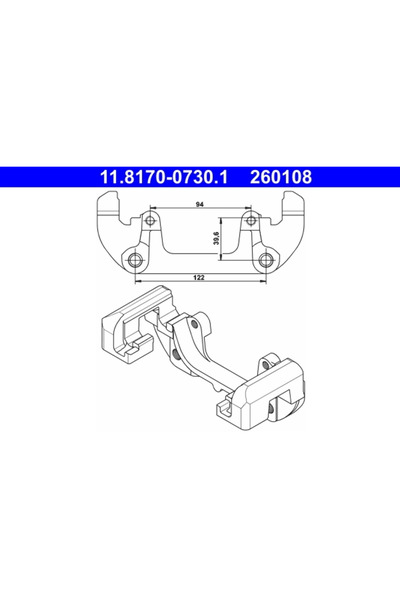 Ate Дръжка на спирачния апарат за BMW 3/Z4 Roadster
