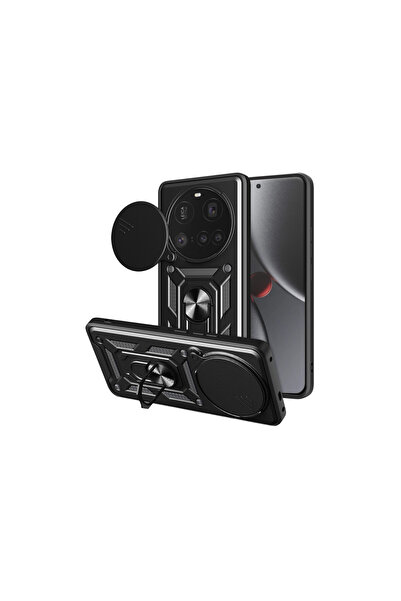 NewFace حافظة هاتف Xiaomi Mi 15 Ultra من السيليكون مع حلقة عدسة Pars - أسود