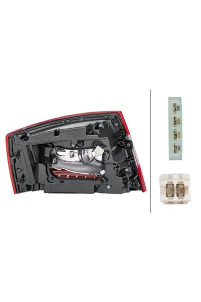 Hella Дясна задна лампа 2Sk012881-061 Skoda Octavia III