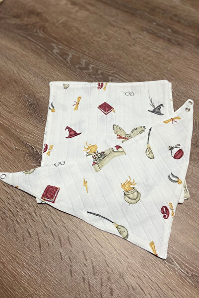 Ponchik 7-Pack 100% Cotton 2-Layer Checkered Muslin Baby Drool Bib Wipes 4 Wi...