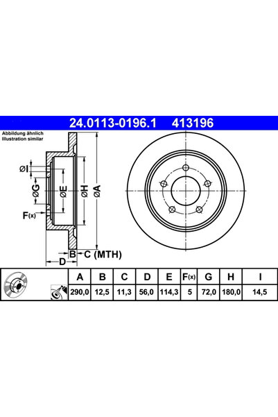 Ate Set Discuri Frana Chrysler Voyager / Grand Voyager 3/Voyager 4 1995-2008