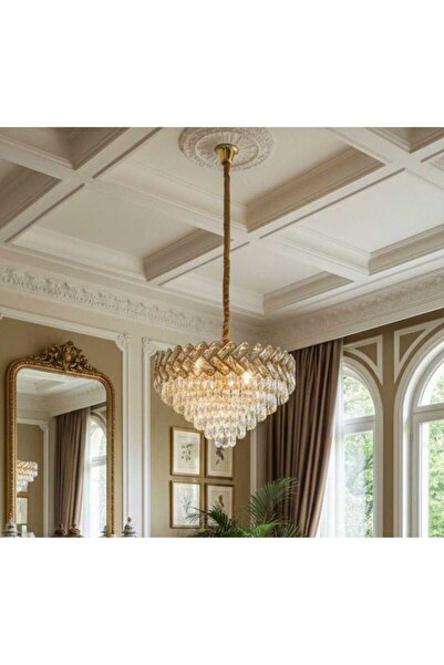 Klas Kristal taşli salon avizesi