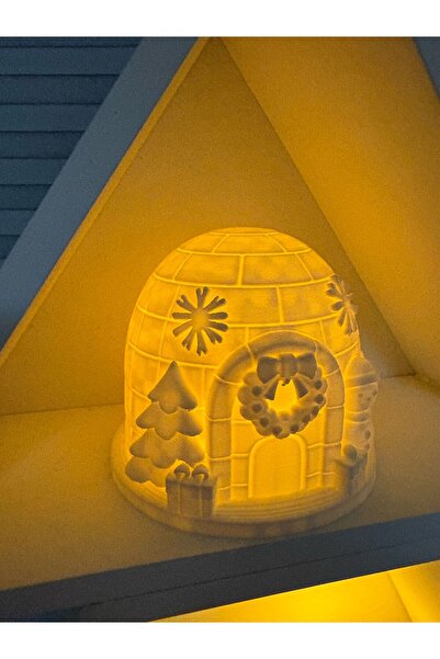 Rekatech مصباح طاولة إيجلو هاوس (قطعة واحدة من شمعة الهدايا) إضاءة جو هدية زي...