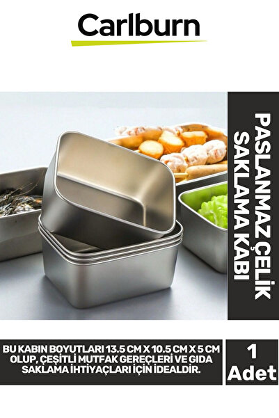 Carlburn حاوية تخزين أنيقة من الفولاذ المقاوم للصدأ، معتمدة لسلامة الأغذية، ل...