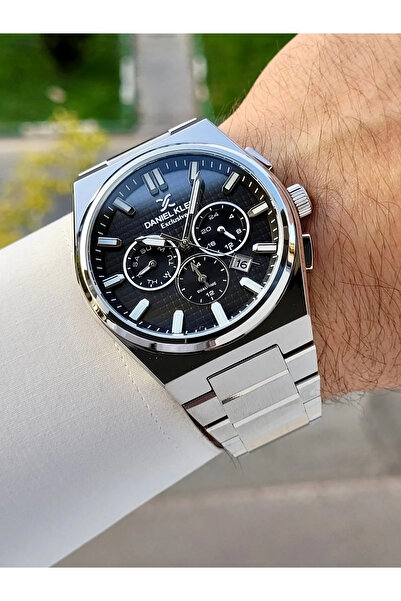 Daniel Klein Men's Wristwatch Dkiste1822 with Black Dial Silver Color Inner I...