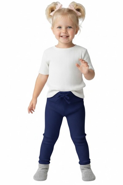 SeaBubbles بنطلون ضيق للفتيات من القطن الممشط من ريبانا