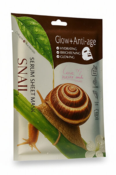 Masdala Egar Işıltı Veren Canlandırıcı Salyangoz Özlü Kağıt Maske, Yoğun Nem ...