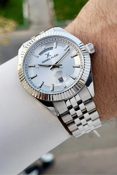 Daniel Klein Silver Color 42 mm Internal Gauges Active Men's Wristwatch Dkiste2205