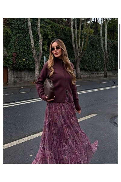 CADDELAMODA Women's Stand Collar Cardigan