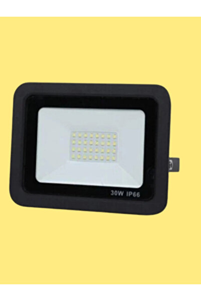 POWERR LED AYDINLATMA 30 Watt Siyah Slim Kasa 3000K Günışığı IP65 Led Projektör