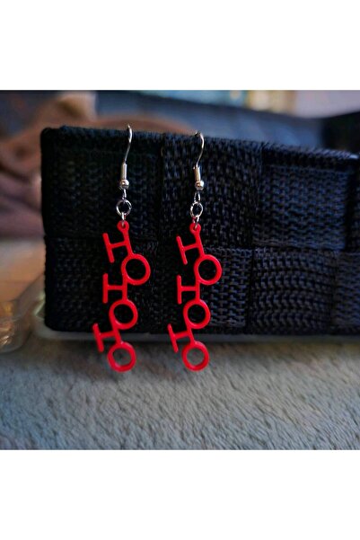 ADA 3D Yılbaşı Temalı Kırmızı Renkli Ho Ho Ho Yazılı Eğlenceli Sallantılı Haf...