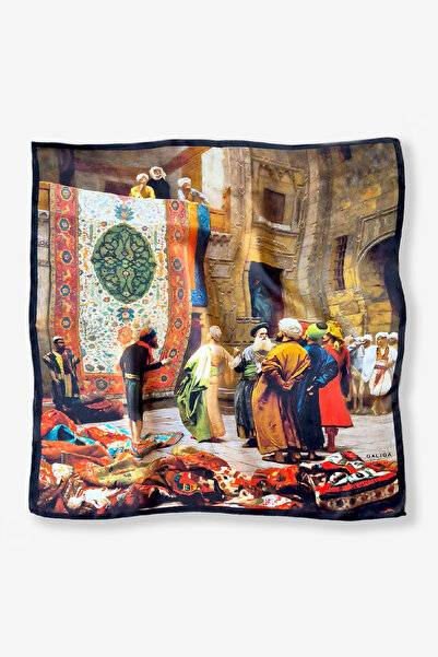 Galiga Halı Satıcısı %100 İpek Fular 55x55cm "Art On Silk"