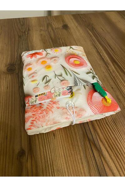 ikizelbutik Blue Floral Case Handmade Tablet Case Organizer Bag Book Case