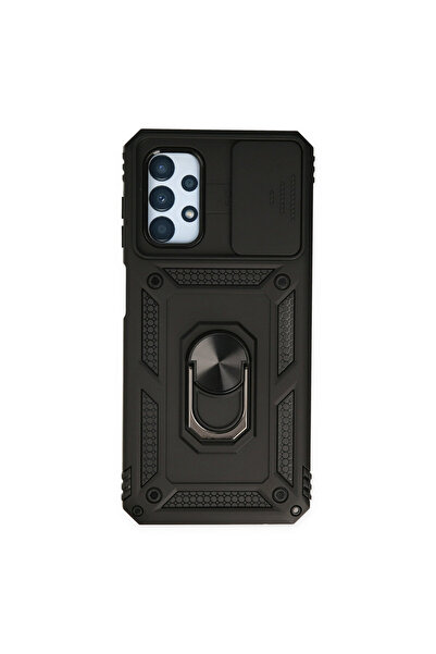 NewFace حافظة سامسونج جالاكسي A23 4G مع حلقة عدسة بارس سيليكون - أسود