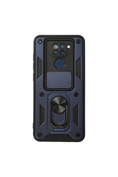 NewFace Xiaomi Redmi Note 9 Case with Pars Lens Ring Silicone - Navy Blue