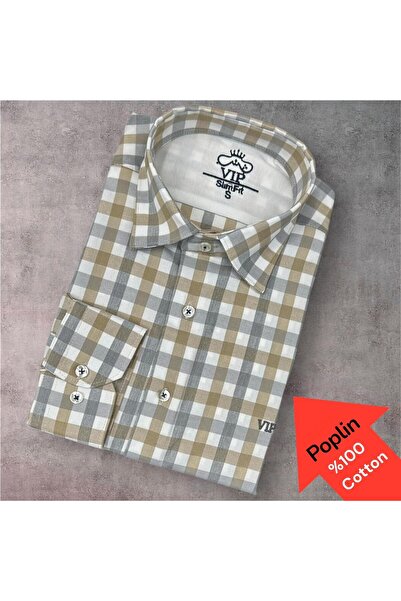 EREN STYLE Cămașă anti-transpirație cu mânecă lungă din poplin 100% bumbac (m...