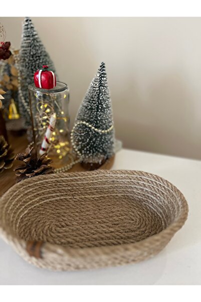 NCDSGN El Yapımı Jüt Simli Takı Obje Tabağı,Toka Takı Minimal Sepet,Aksesuar ...