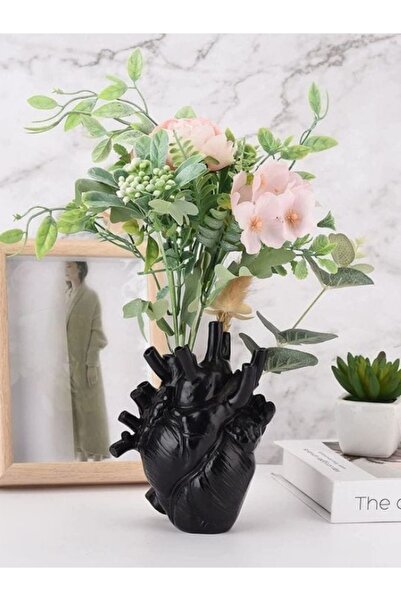 The Art Of Casting Anatomik Kalp Vazo, Siyah