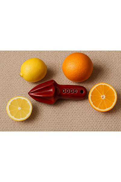 cogo Handmade Seramik Limon Sıkacağı – Kırmızı Sır |
