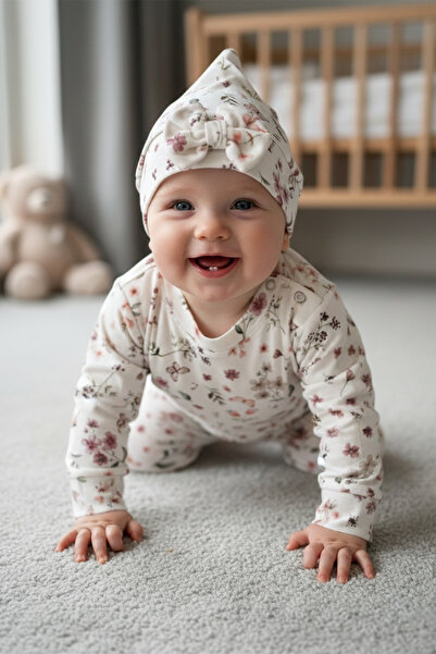 HRN Textile Cotton Patterned Long Sleeve Baby Bodysuit